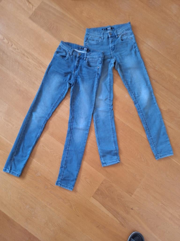 2x Jog Denim Jeans, Maat 164 Blauw, Broek, Jongen of Meisje, Ophalen of Verzenden, Zo goed als nieuw