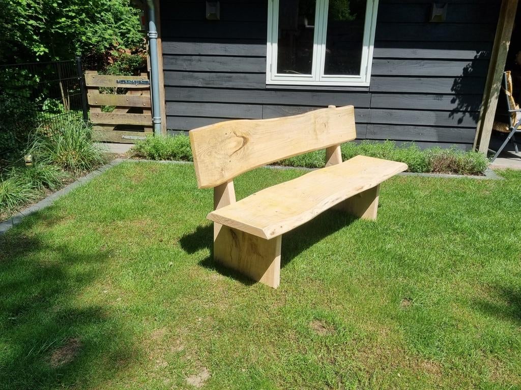 Robuuste boomstam tuinbank, Ophalen of Verzenden