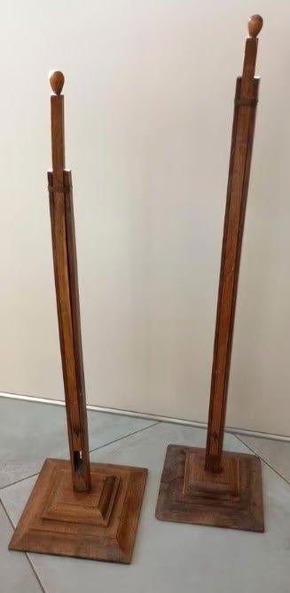 2 oude telescopische hoedenrekken, Antiek en Kunst, Verzenden