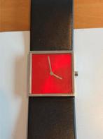 Design horloge van Jacques Lemains, Ophalen of Verzenden, Zo goed als nieuw, Leer, Overige merken