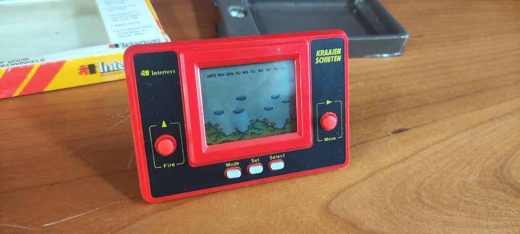 Vintage Intertoys Kraaienschieten LCD Game (Jaren '80), 1 speler, Ophalen of Verzenden, Zo goed als nieuw, Vanaf 3 jaar