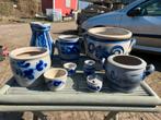 Diverse Keulse potten - wit blauw, Antiek en Kunst, Ophalen of Verzenden