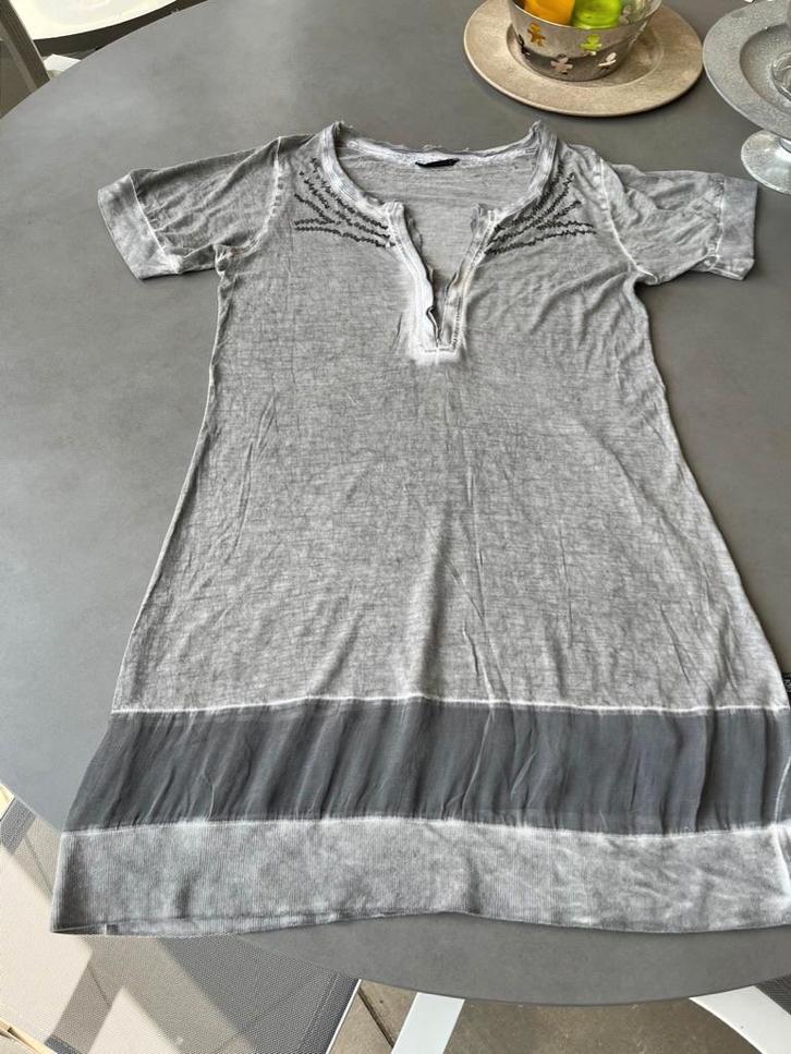 Z.g.a.n. grijze Didi jurk, maat XL, Kleding | Dames, Jurken, Zo goed als nieuw, Maat 46/48 (XL) of groter, Grijs, Knielengte, Verzenden