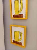 Twee Klaas Gubbels Schilderijtjes - Koffiekannen (2025), Ophalen of Verzenden