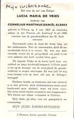 Vries de Lucia Maria  1883-1959 Tilburg, Ophalen of Verzenden