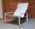 Vintage tuigleren fauteuil, Ophalen of Verzenden, Gebruikt, 75 tot 100 cm, 50 tot 75 cm