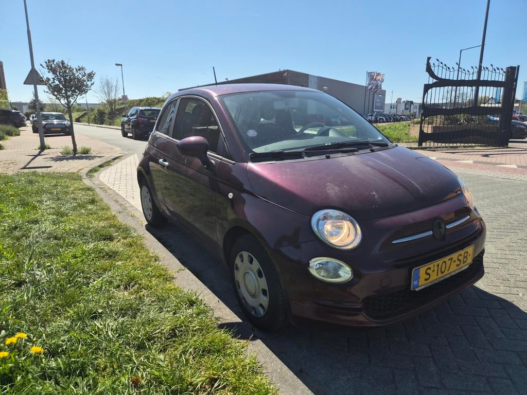 Fiat 500 1.2 Eco 69pk 2019 Rood, 36509 km diefstalschade, Auto's, Fiat, Voorwielaandrijving, Euro 5, Stof, 1242 cc