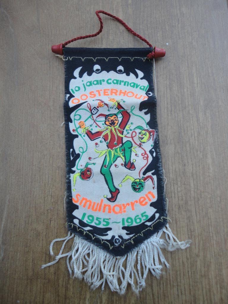 Carnaval vaantje Smulnarren Oosterhout 10 jaar 1955 - 1965, Ophalen of Verzenden, Gebruikt