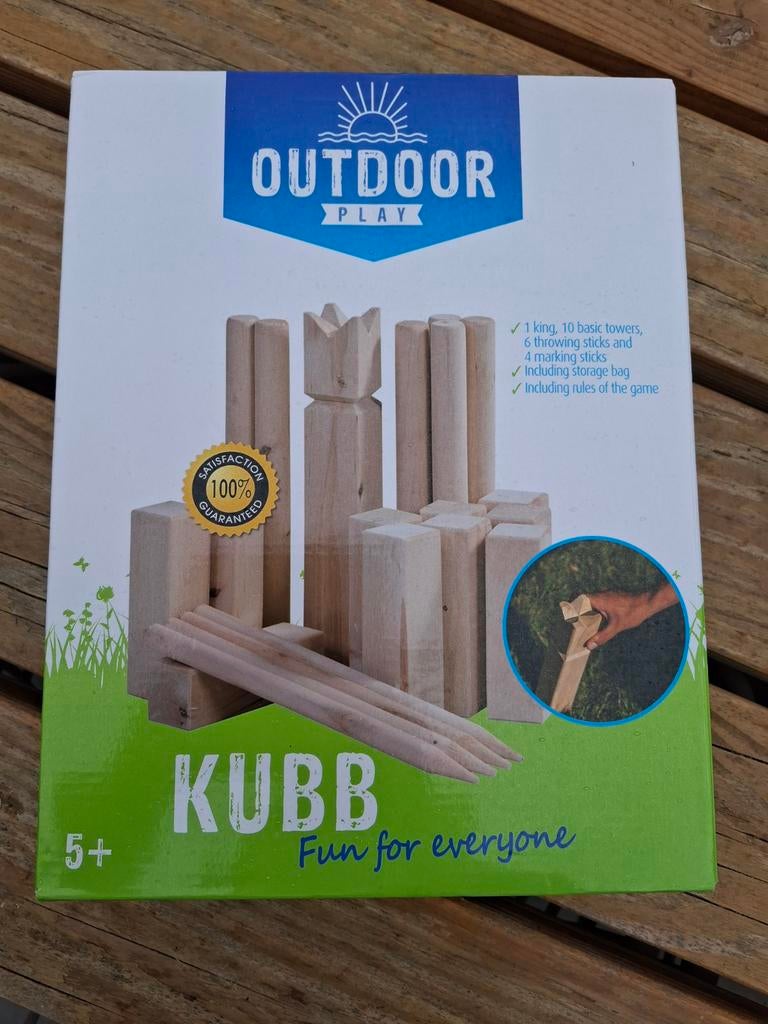 Zo goed als nieuw outdoor play KUBB spel, Ophalen of Verzenden, Zo goed als nieuw