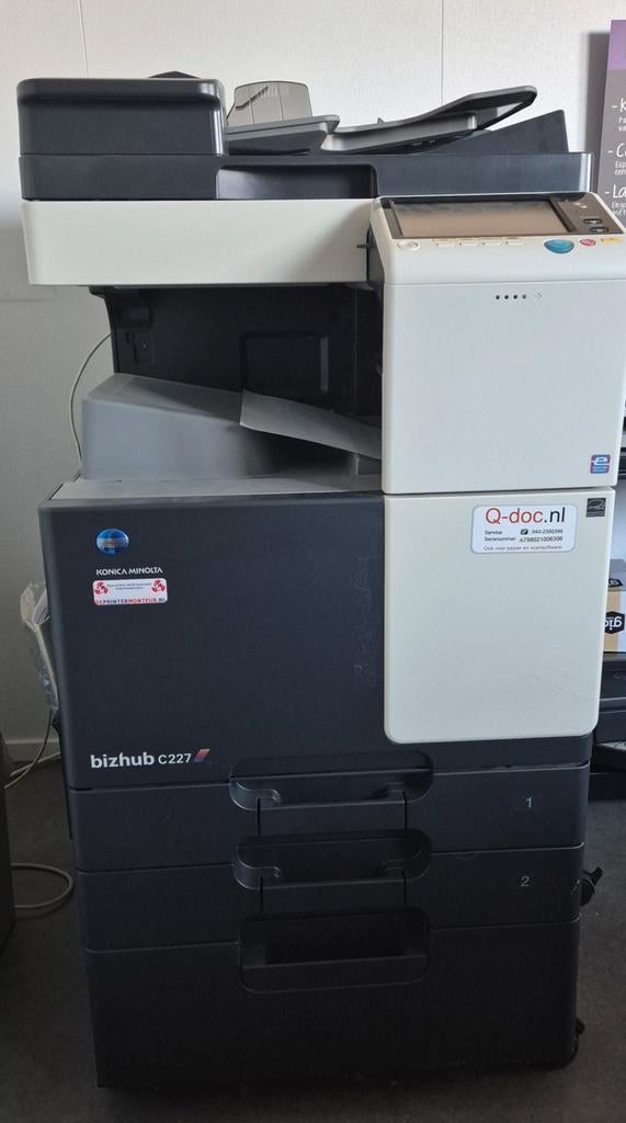 Konica Minolta Bizhub C227 A3 Kleur – Lage Tellerstand, Computers en Software, Printers, Zo goed als nieuw, All-in-one, Laserprinter