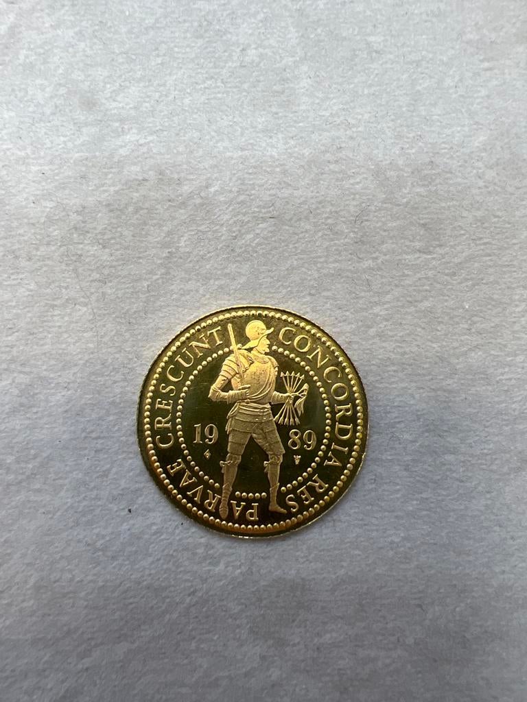 Dubbele dukaat 1989, Postzegels en Munten, Ophalen of Verzenden, Goud, Losse munt