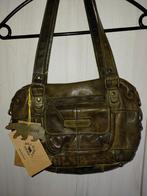 Hillburry leren tas leer NIEUW olijf groen Hill Burry, Ophalen of Verzenden, Nieuw, Groen, Schoudertasje