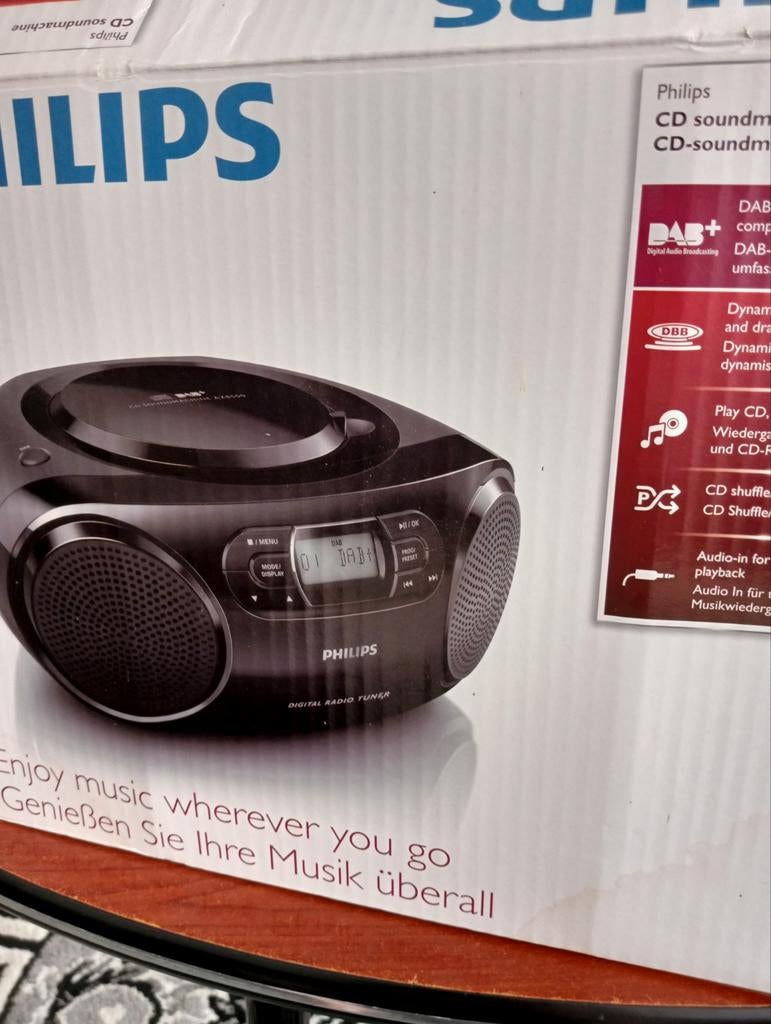 PHILIPS AZB500B Dab radio_ CDspeler, Ophalen, Nieuw