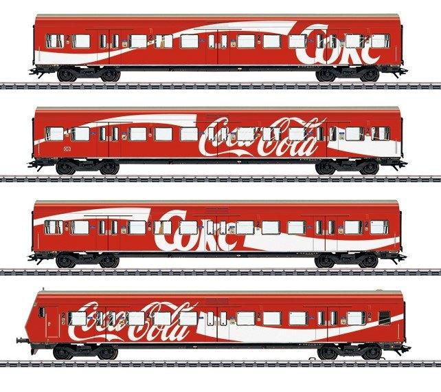 Marklin H0 43890 - 4-deligeTreinset S-Bahn Coca-Cola in ovp, Wisselstroom, Ophalen of Verzenden, Analoog, Märklin