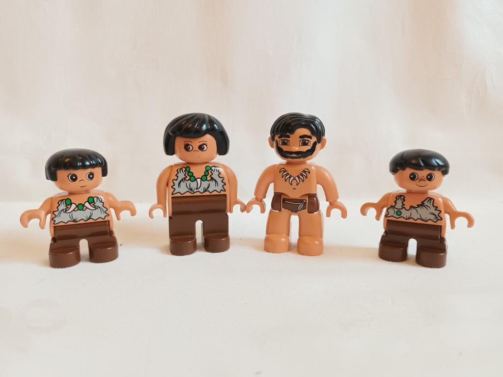 Duplo gezin poppetjes holbewoners oermensen, Kinderen en Baby's, Speelgoed | Duplo en Lego, Zo goed als nieuw, Duplo, Minifiguur