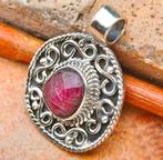 Toermalijn kettinghanger, Verzenden, Nieuw, Roze, Zilver