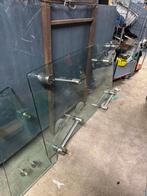 Glazen vergader- of eettafel, Ophalen, Gebruikt, 100 tot 150 cm, Glas