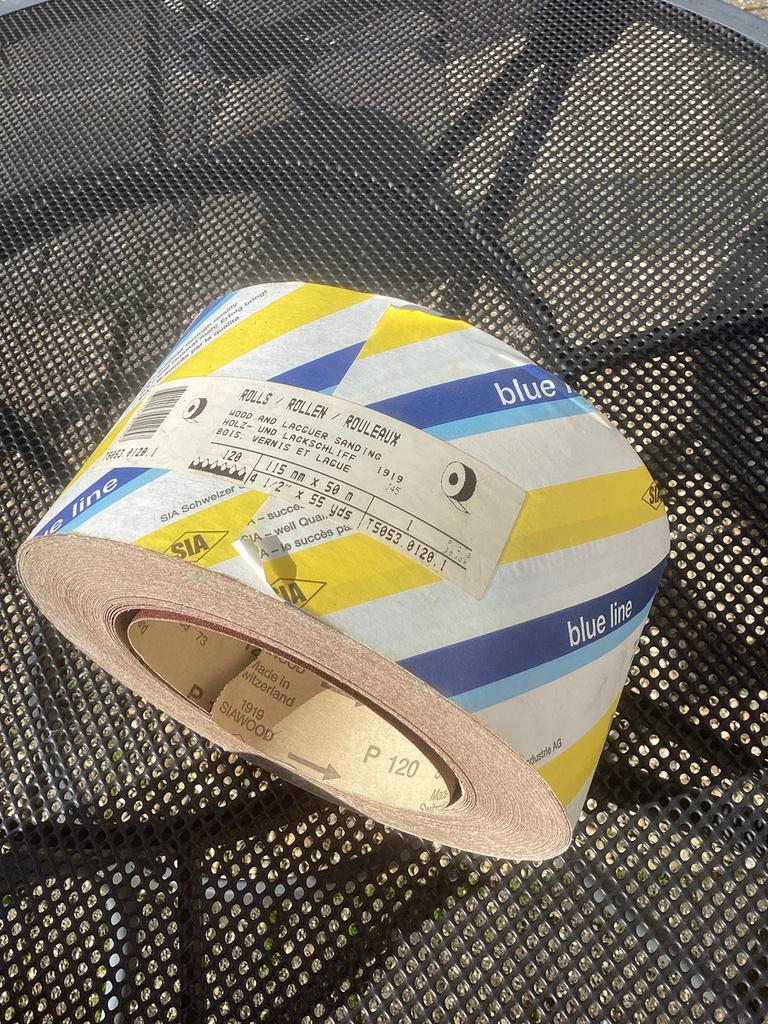 Schuurpapier rol 115 mm x 50 m P120 Blue Line, Ophalen of Verzenden, Nieuw, Minder dan 600 watt, Overige typen