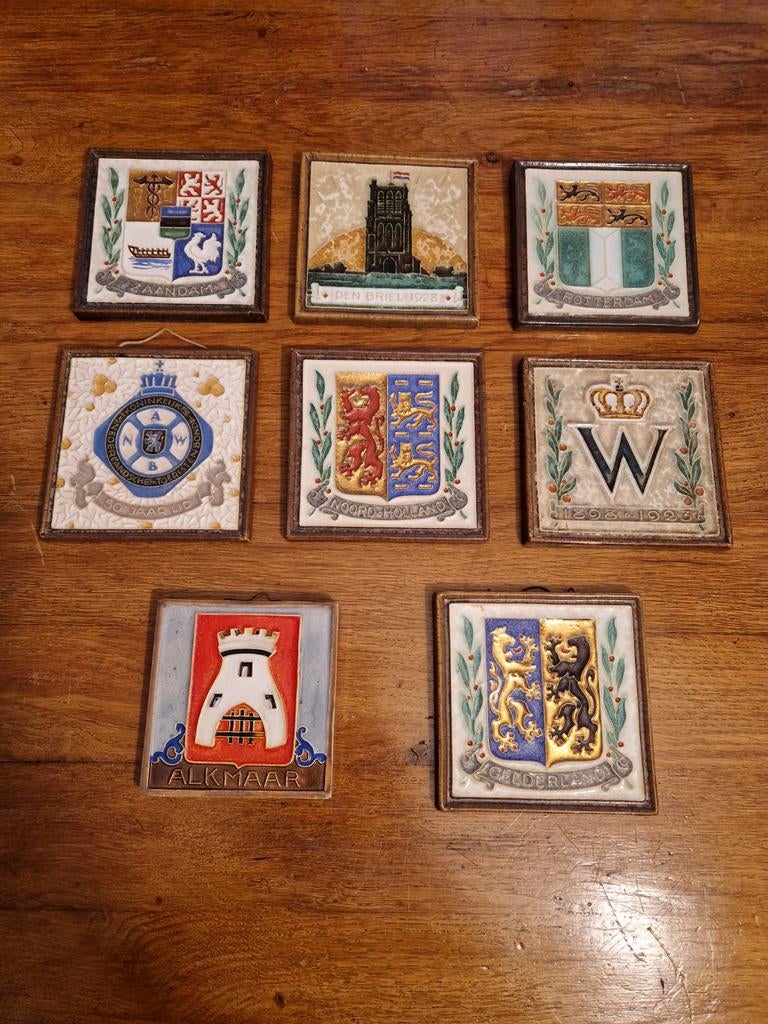 Porceleyne fles cloisonne tegels, Antiek en Kunst, Antiek | Wandborden en Tegels, Ophalen of Verzenden