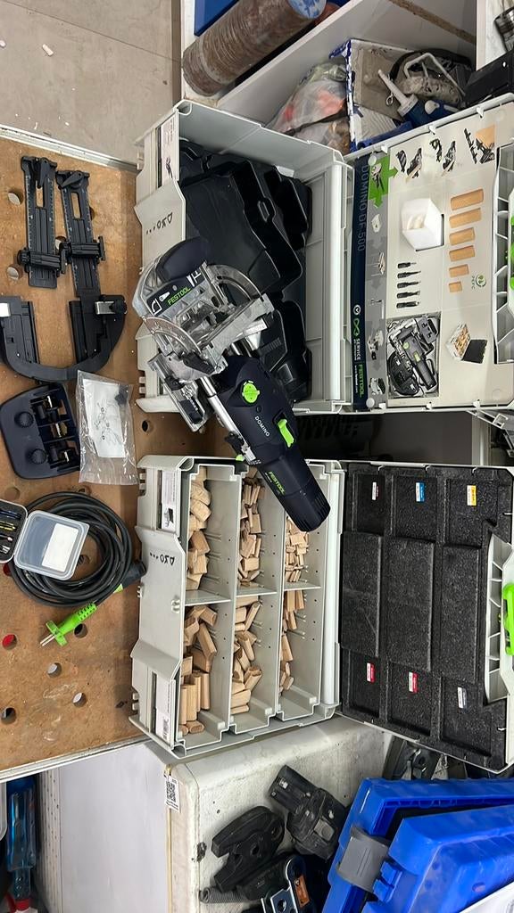 Festool domino df 500 set, Ophalen of Verzenden, Zo goed als nieuw, Elektrisch, Bovenfrees