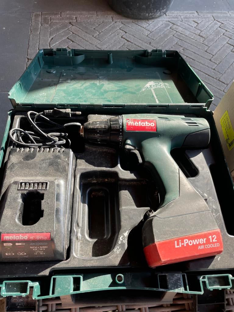 Metabo Accu Boormachine BSZ 12 met Li-Power 12 accu, Ophalen, Gebruikt, Variabele snelheid, Boor- en Schroefmachine