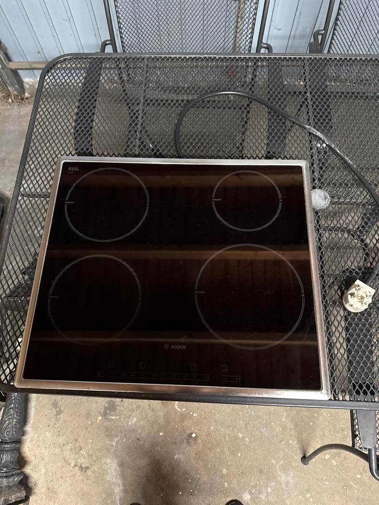 Bosch Inductie Kookplaat 50,5x57,5 cm, Witgoed en Apparatuur, Kookplaten, Ophalen, Gebruikt, 4 kookzones, Inbouw