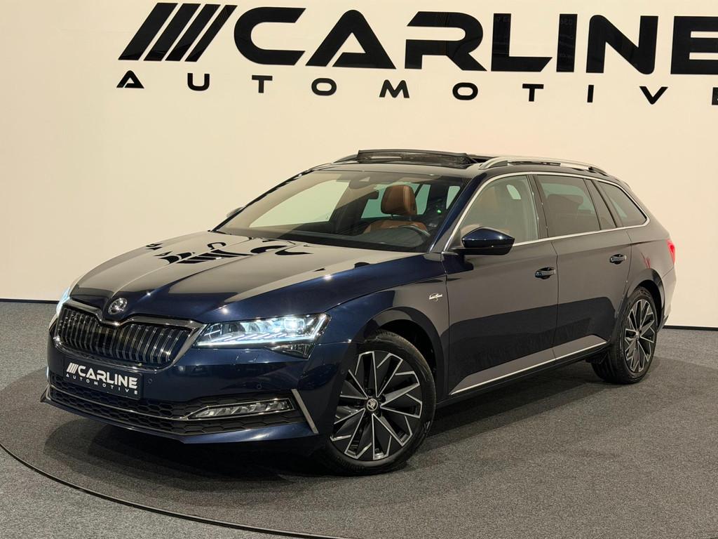 Skoda Superb Combi 1.4 TSI iV Laurin & Klement PLUG-IN Hybri, Auto's, Gebruikt, Euro 6, Blauw, Leder