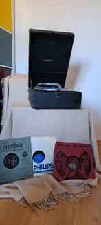 koffer grammofoon 78 toeren platen, Ophalen, Gebruikt, Platenspeler, Overige merken