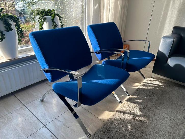 Artifort Dodo set van 2, Huis en Inrichting, Fauteuils, Gebruikt, Metaal, Stof, 50 tot 75 cm, 75 tot 100 cm, Ophalen