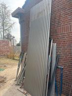 Stalen grijze golfplaten voor dak of wand, Doe-het-zelf en Verbouw, Platen en Panelen, Ophalen of Verzenden, Gebruikt, Overige materialen