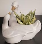 keramisch glanzende zwanen plantenbak - jaren 60, Overige materialen, Gebruikt, Minder dan 30 cm, Minder dan 60 cm