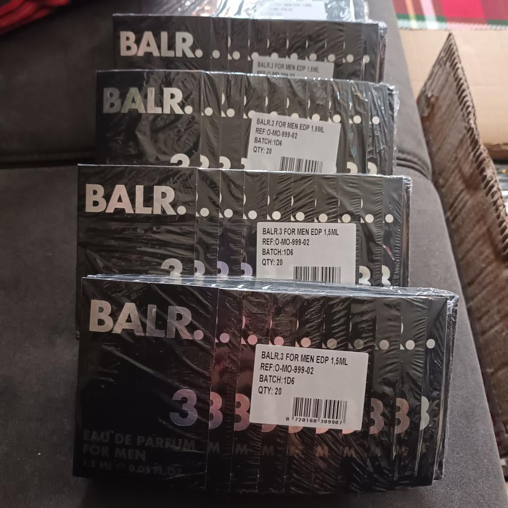 BALR.3 heren parfum proefjes...100 stuks..nieuw, Ophalen of Verzenden, Nieuw