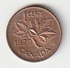 1  cent  1979  Canada. km. 59.2  ( 0,25 euro ), Ophalen of Verzenden, Noord-Amerika, Losse munt