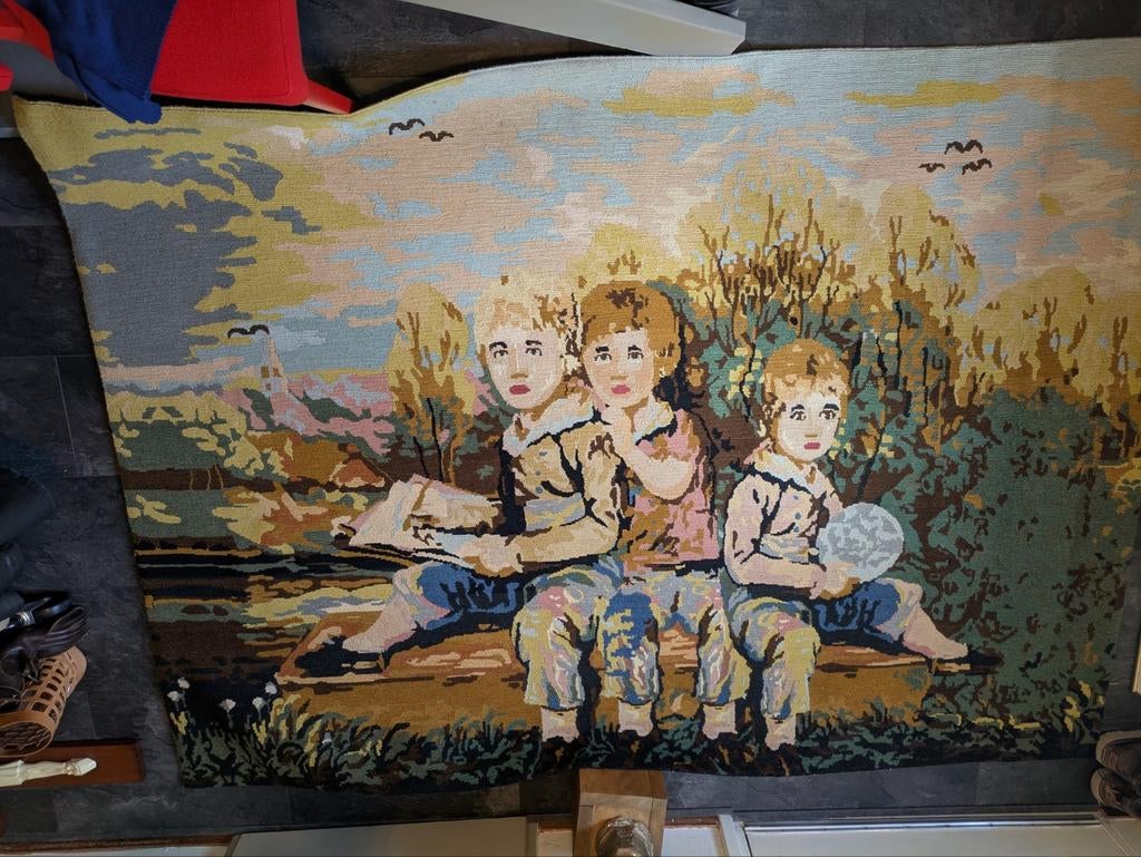 Wollen vloerkleed Tjitske Reidinga Nepal care Fair tapijt, Ophalen