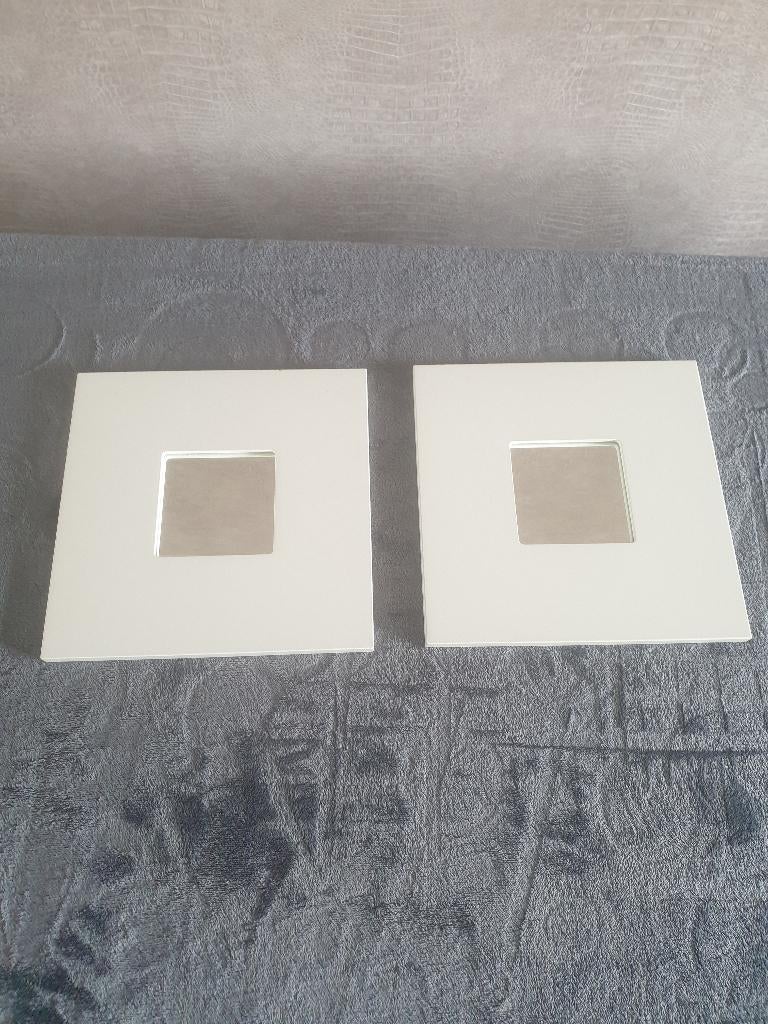2 x witte lijst met spiegel, Minder dan 50 cm, Gebruikt, Ophalen of Verzenden, Minder dan 100 cm