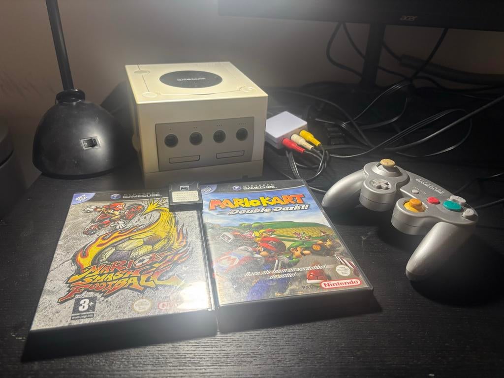 Nintendo GameCube met 2 games, controller en memory card, Spelcomputers en Games, Games | Nintendo GameCube, Gebruikt, Racen en Vliegen