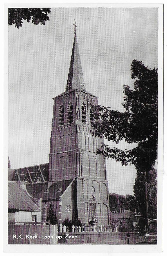 Loon op Zand R K Kerk Ongelopen Ansichtkaart ( B7173 ), Verzamelen, Ansichtkaarten | Nederland, Ophalen of Verzenden, 1960 tot 1980