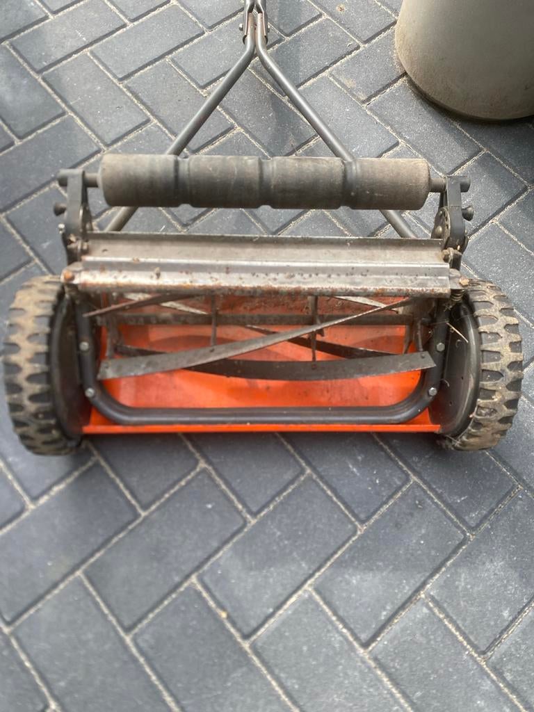 Handgrasmaaier met opvangbak, Tuin en Terras, Ophalen, Gebruikt, Handgrasmaaier, Opvangbak