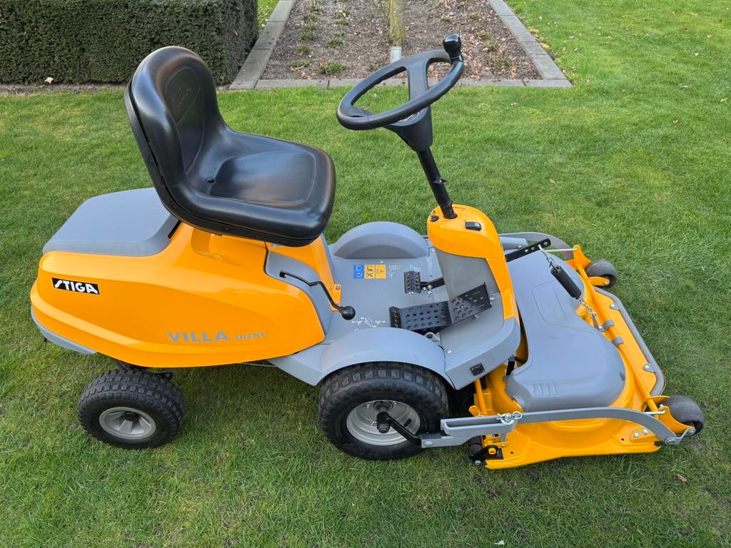 STIGA VILLA SILENT/ 85 CM COMBI MAAIDEK ZITMAAIER 15,5 PK‼️, Cirkelmaaier, Ophalen of Verzenden, Zo goed als nieuw, Benzine-grasmaaier