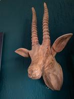 Houten Gazelle en Steenbok Ornamenten, Ophalen, Zo goed als nieuw