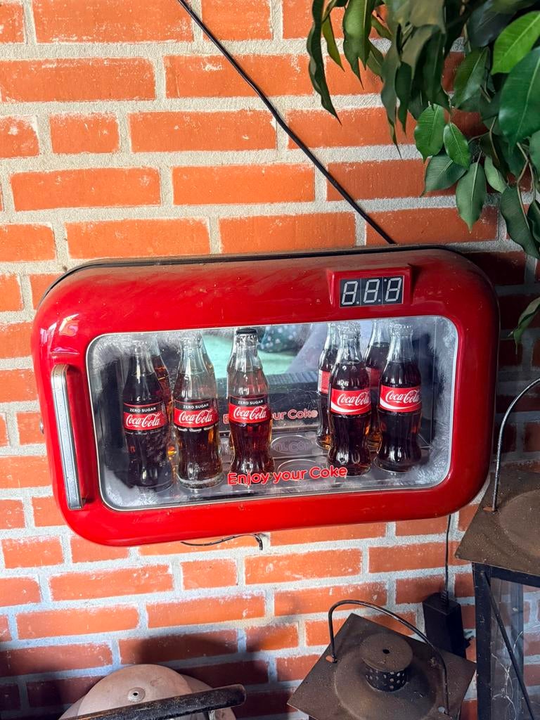 Coca cola display voor cola flesjes,met temperatuur en licht, Ophalen, Gebruikt, Gebruiksvoorwerp