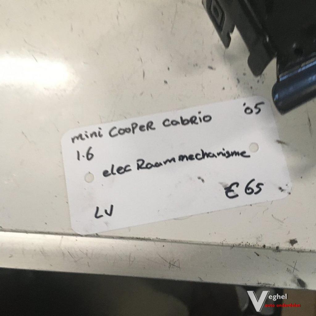 Mini Cooper Cabrio 2005 Elektr Raammechanisme Rechtsvoor of, Auto-onderdelen, Gebruikt, -, -, Ophalen of Verzenden