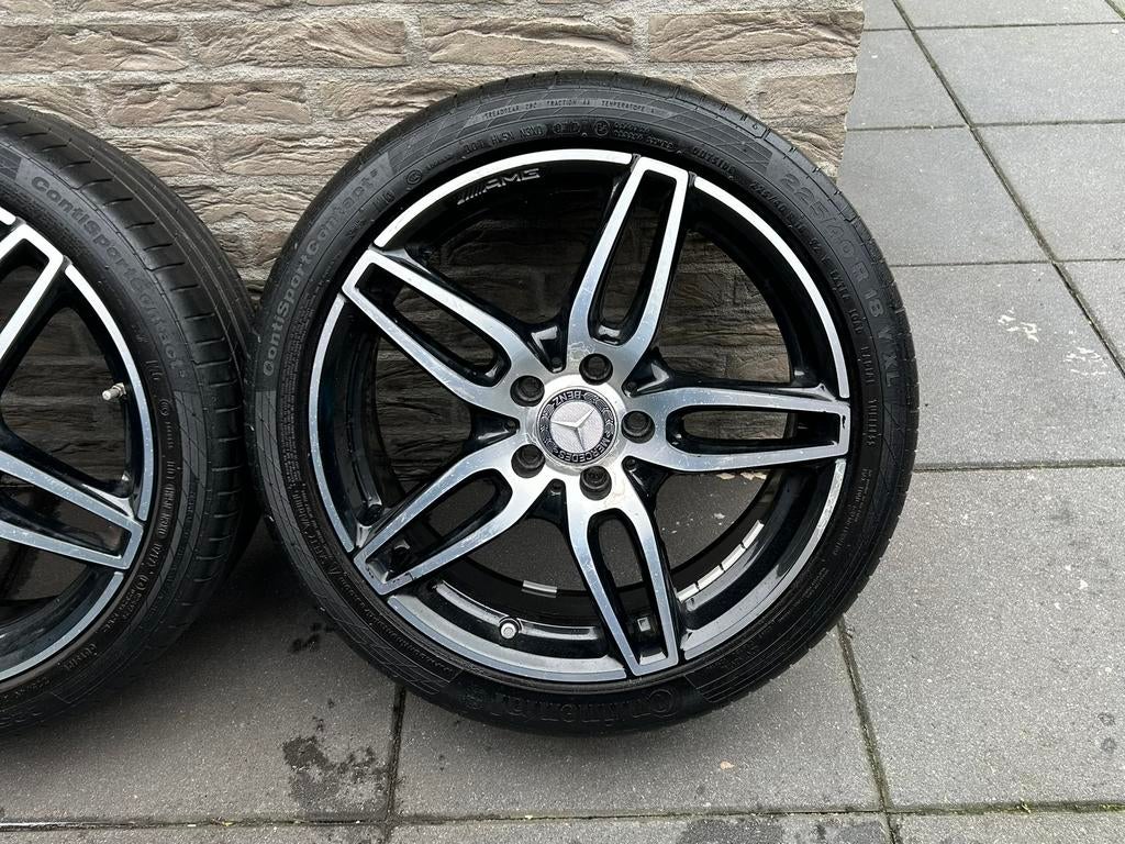 18” AMG velgen W176 - A klasse CLA - 225/40/18 - 6MM - Zwart, Ophalen, 18 inch, Gebruikt, Banden en Velgen