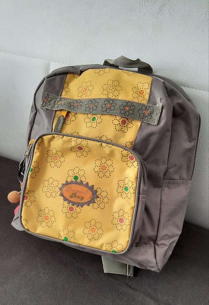 Leuke nieuwe school rugzak geel-taupe van daniel ray, Overige merken, 25 tot 40 cm, Nieuw, Ophalen of Verzenden