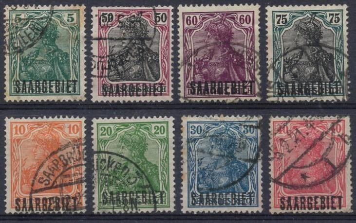 Saargebiet (1) - germania met opdruk saargebiet, Postzegels en Munten, Postzegels | Europa | Duitsland, Verzenden, Overige periodes
