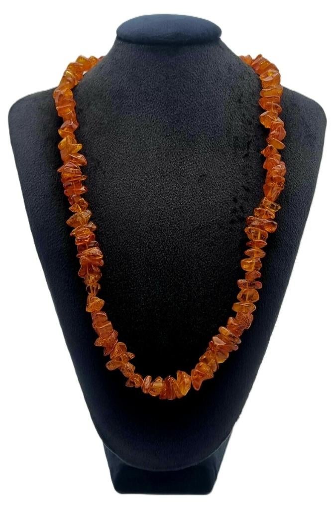 1205. Barnstenen halsketting, eind 20e eeuw, Ophalen of Verzenden