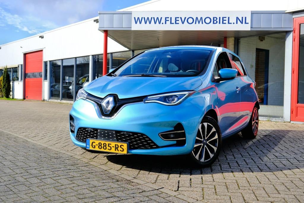Renault ZOE R135 Edition One 52 kWh (Huur Accu) Leder|Navi|C, Auto's, Renault, 136 pk, Gebruikt, Blauw, 385 km