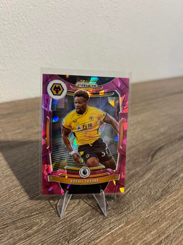 Adama Traore 2021-22 Panini Prizm PL Pink Ice #56 Wolves, Ophalen of Verzenden, Zo goed als nieuw, Plaatje