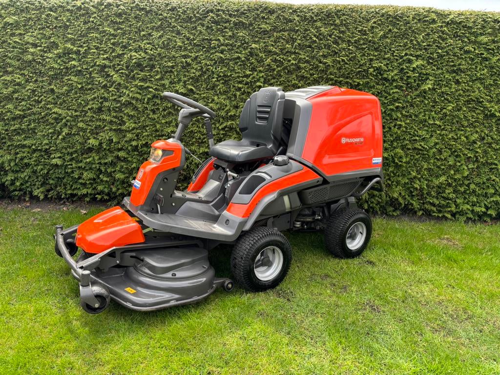 Zeer nette husqvarna rc318t, Tuin en Terras, Zitmaaiers, Gebruikt, 90 tot 120 cm, Elektrische starter, Mulchfunctie, Opvangbak