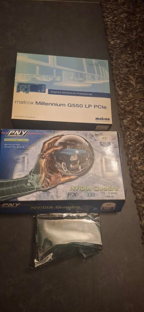 Matrox Millennium G550 LP PCIe en NVIDIA Quadro FX 330, Computers en Software, Videokaarten, Ophalen of Verzenden, Nieuw, GDDR5